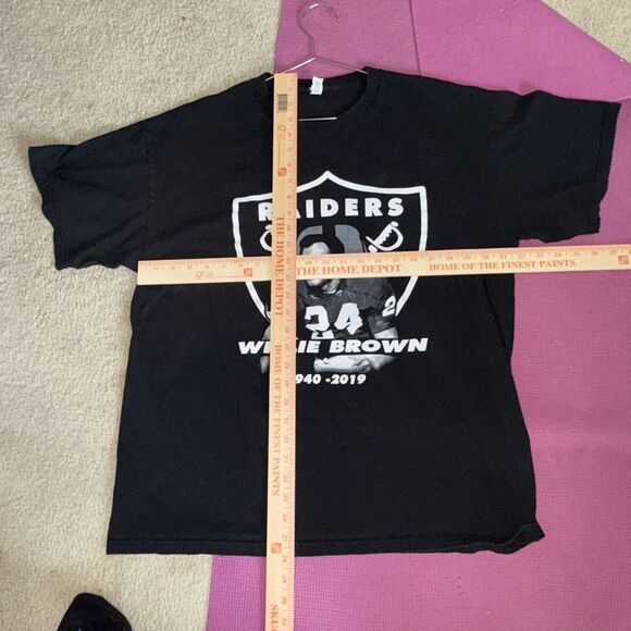 Rare Oakland Raiders Willie Brown Remembrance 2 Sided T Shirt 24 | XL TG - Picture 6 of 7